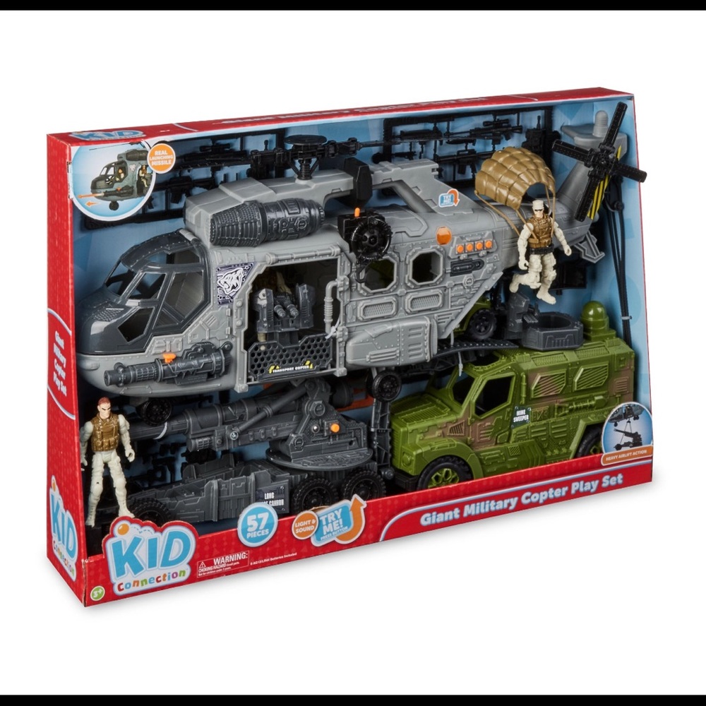 Giant Military Copter Play Set